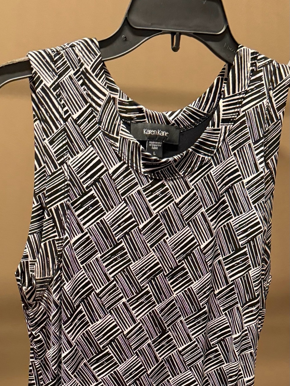 Karen Kane Black and White Printed Sleeveless Dress